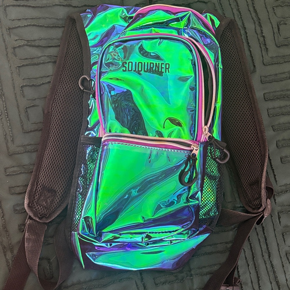 Holographic Backpack - Iridescent Green